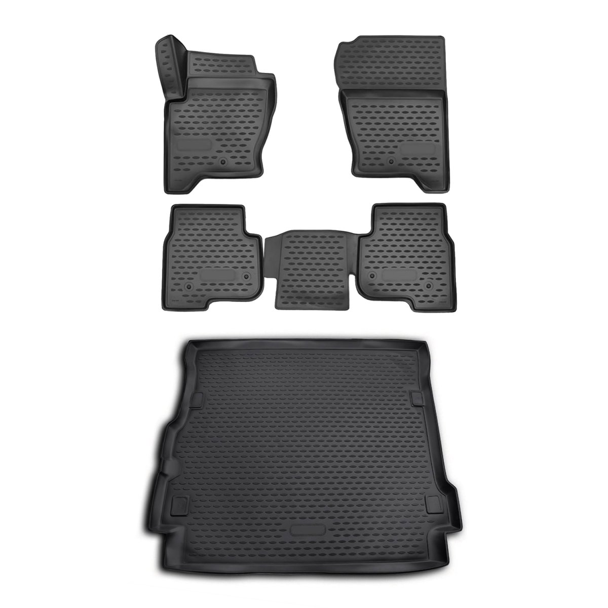 Land Rover LR4 3D Floor-Trunk Mats - Omac - Black - '10-'16